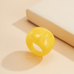 Multicolor Resin Chunky Ring Exaggerated Knuckle Finger Ring for Women