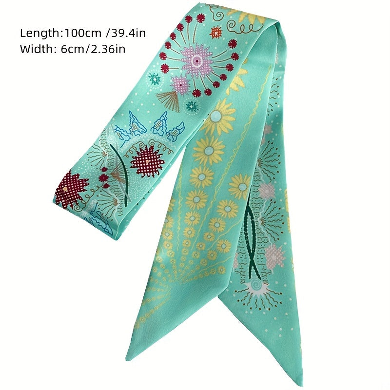 Daisy Ribbon Scarf Girl Wrap Bag Hair Band Neck Scarf