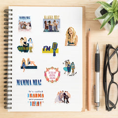 Classic Movie Themed Waterproof Stickers for Laptops, Water Bottles