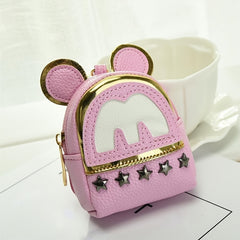 Girls Cartoon Mouse Mini Coin Purse Zipper Wallet Holiday Gift
