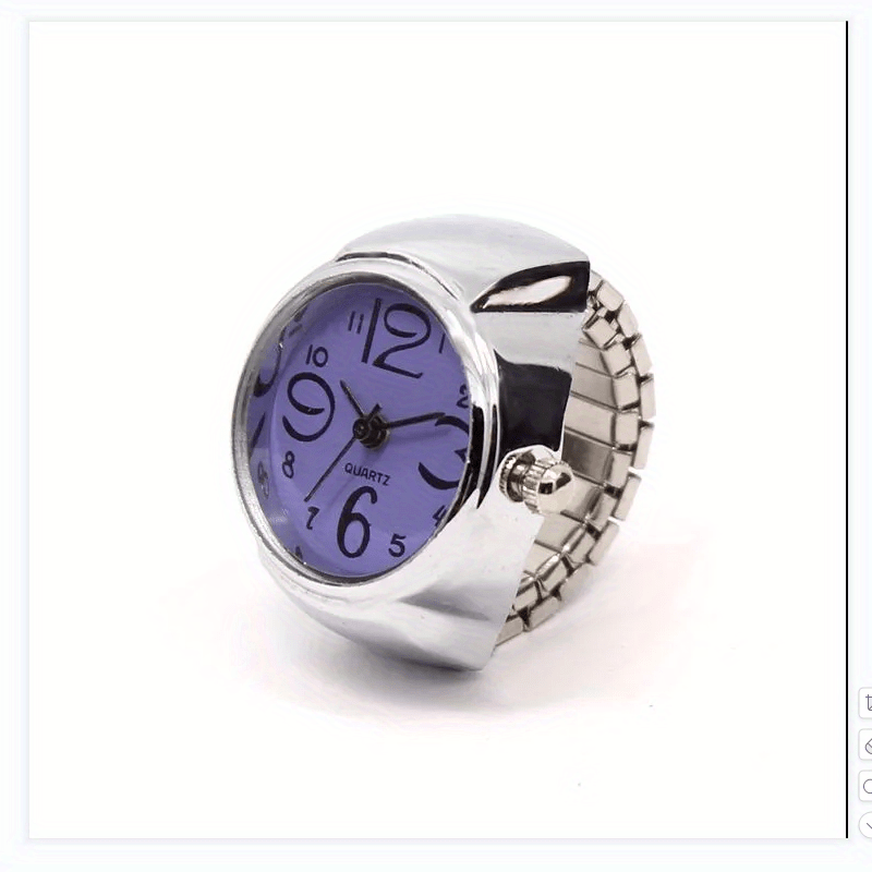Punk Watch Ring Couple Finger Watch Mini Clock Retro Creative