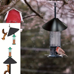 Squirrel Baffle Guard for Bird Feeder Pole Protects Feeders Outside