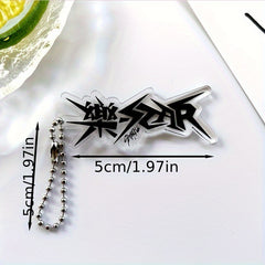 Acrylic Double sided Keychain Cartoon Key Chain For Travel