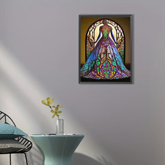 Rainbow Wedding Dress 5D Diamond Painting Kit 20x30cm DIY Handicrafts