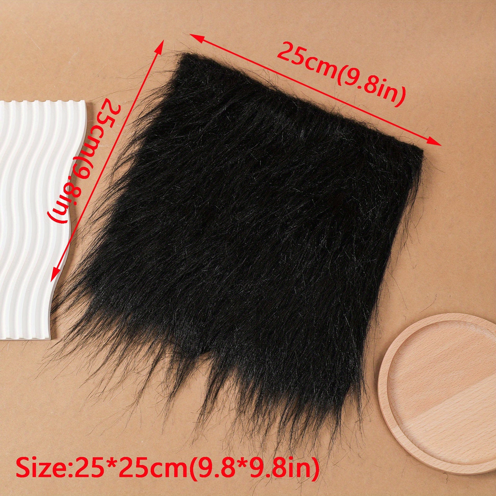 1pc Faux Fur Fabric Cuts Square Plush Pieces Pre Cut Patch Sewing Fur Cuts