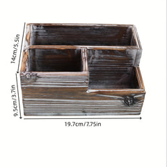American Rustic Style Pen Holder Storage Box Desktop Placement Sorting