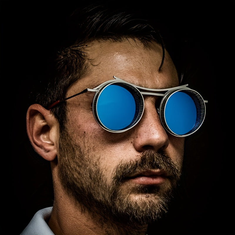 Round Frame Steampunk Men's Sunglasses