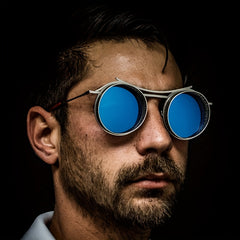 Round Frame Steampunk Men's Sunglasses