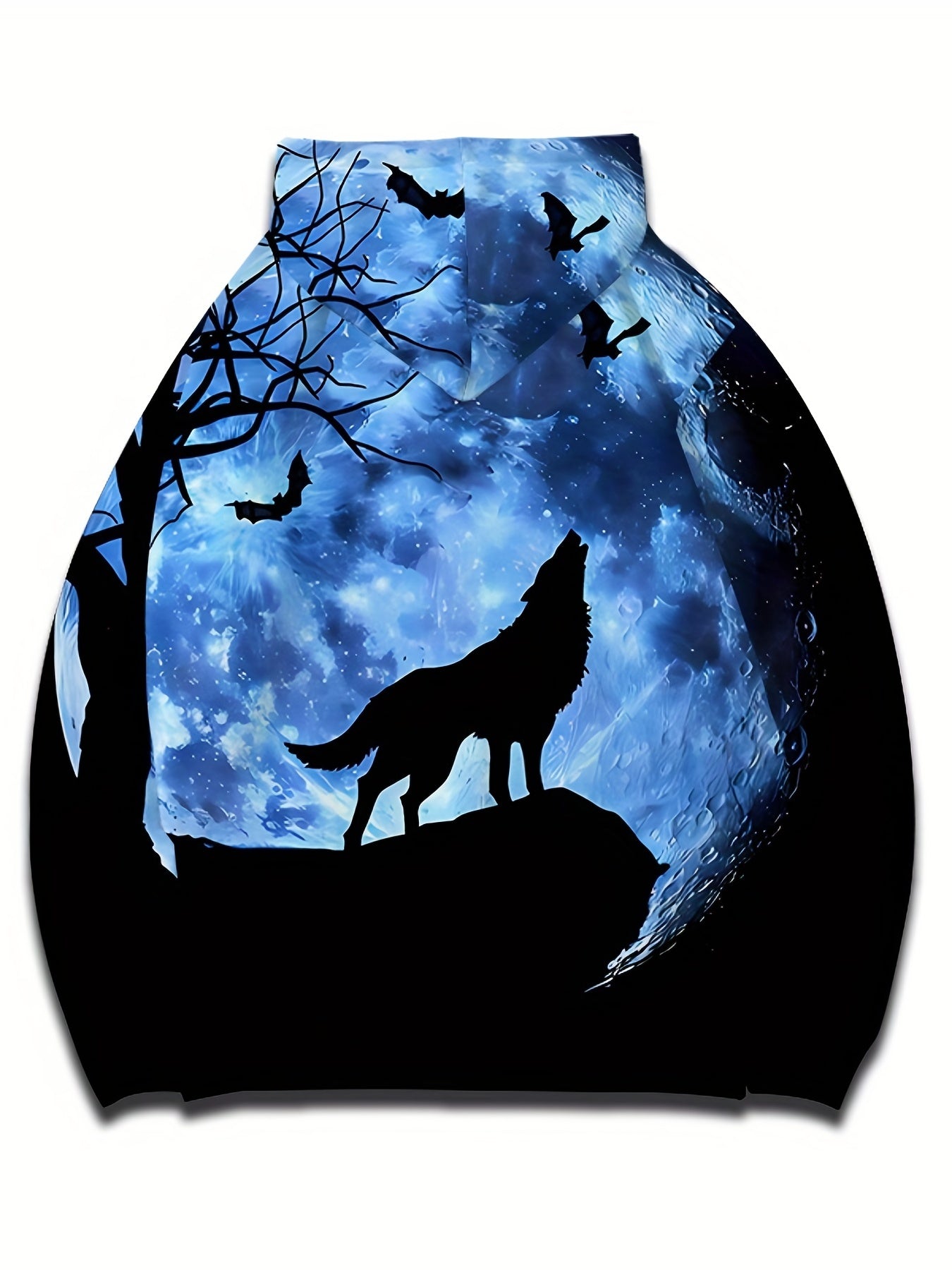 Wolf 3D Print Hoodie Men Graphic Hooded Pullover