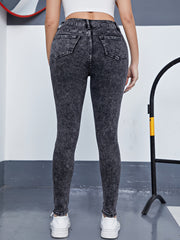 Ripped Button Fly Slim Fit Jeans