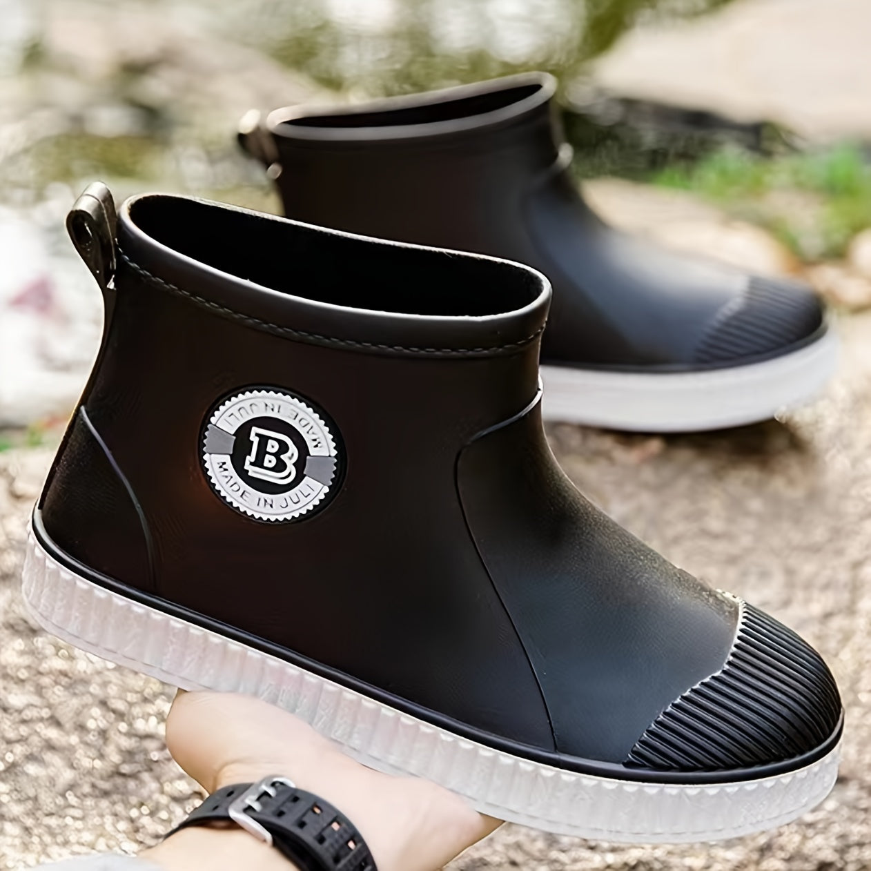 Men's Waterproof Rain Boots Wear Resistant Outdoor Work Fishing Shoes
