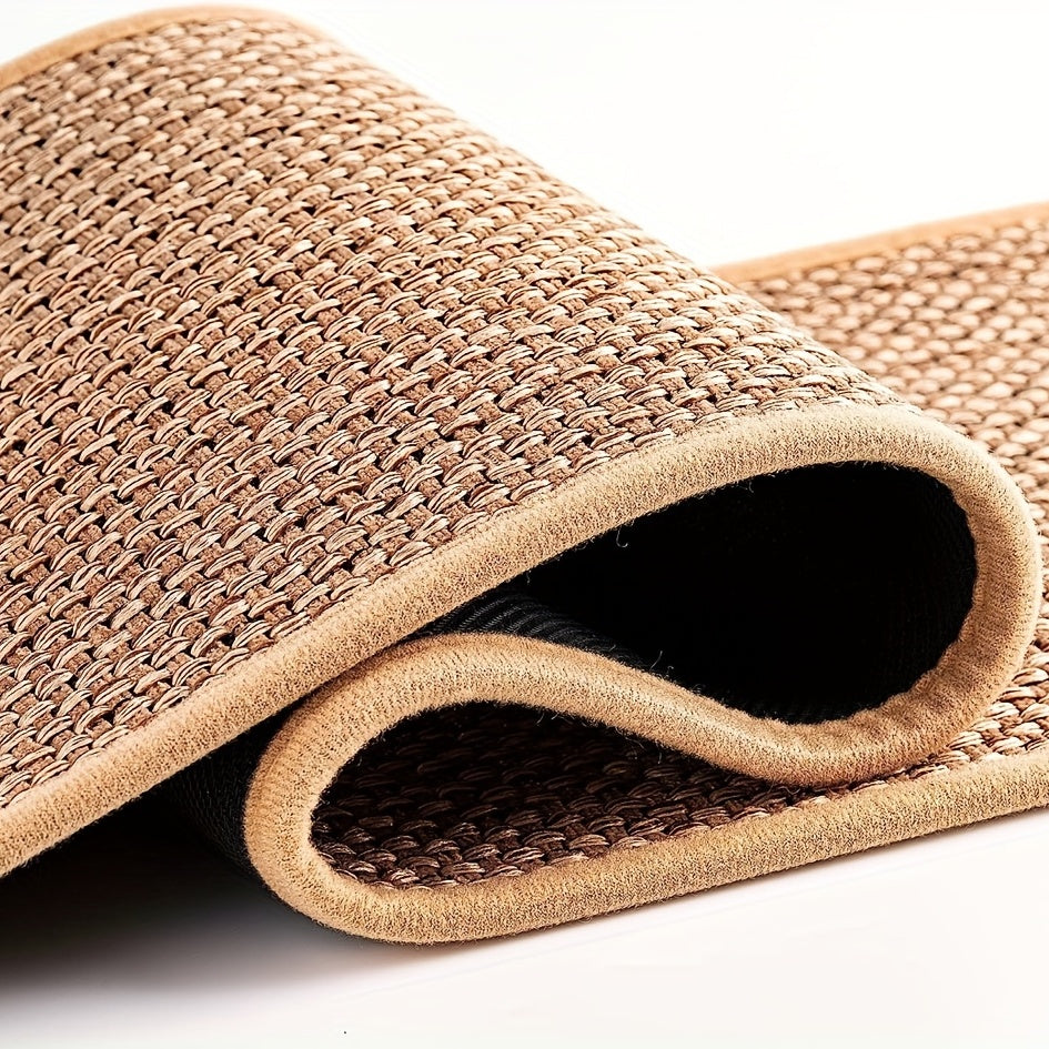 15pcs Natural Linen Soft Stair Treads Non Slip Carpet Safety Rug Indoor Runner