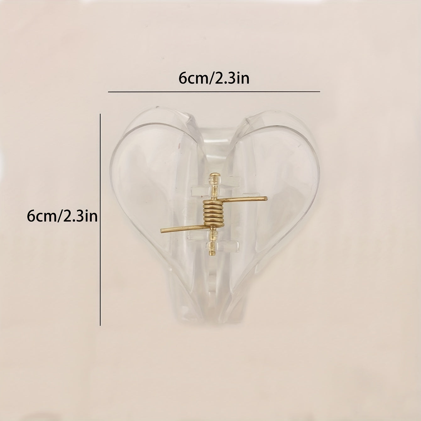 Heart Hair Claw Double Layer Back Head Clip Makeup Shark Claw Hair Accessory