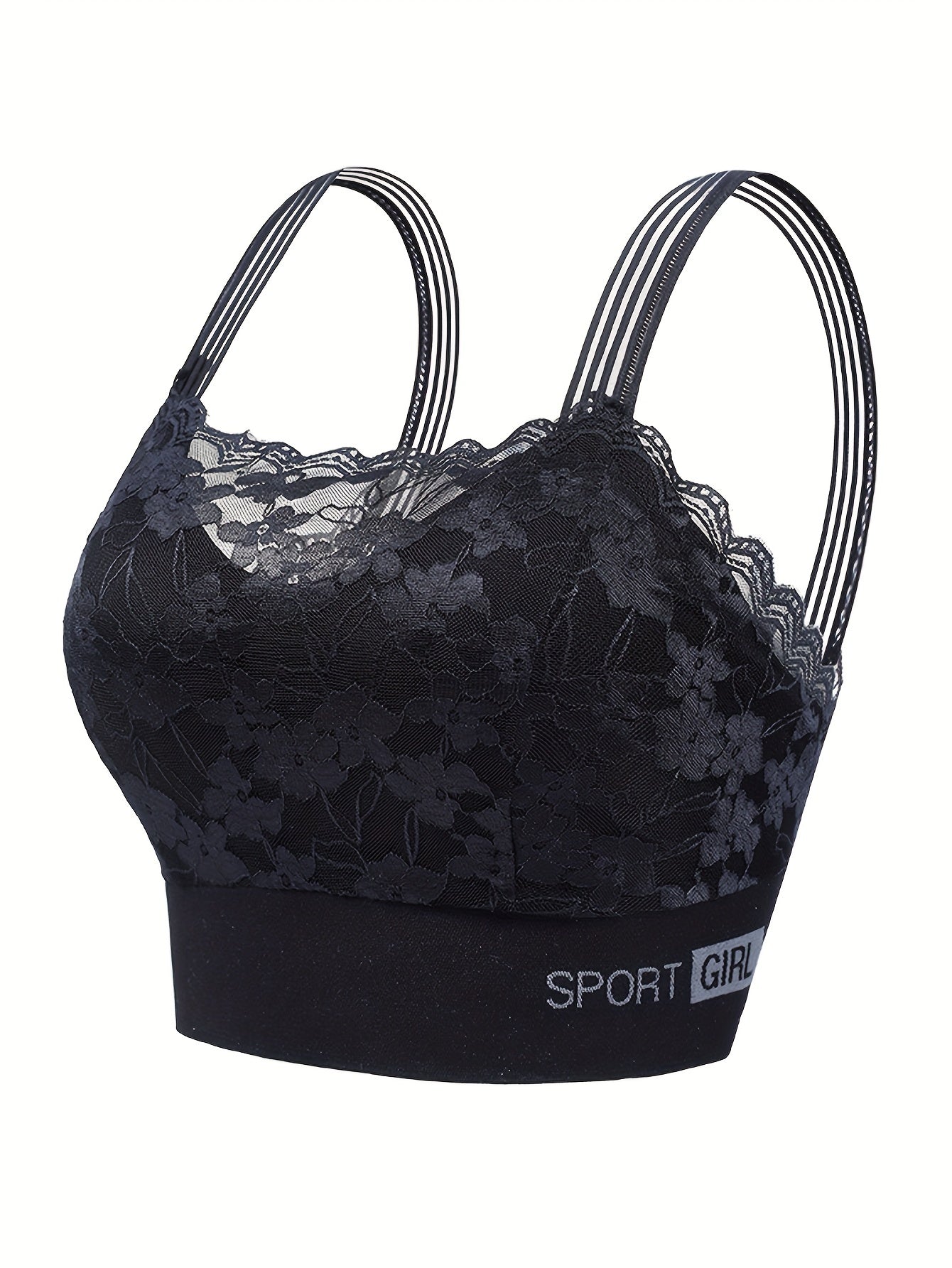 Lace Wireless Bra Scalloped Trim Underwear