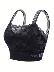 Lace Wireless Bra Scalloped Trim Underwear