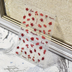 Elegant Floral Saffron Nail Art Stickers