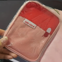 Portable Zipper Medicine Bag Mesh Wristlet Mini Storage Block Medical Kit