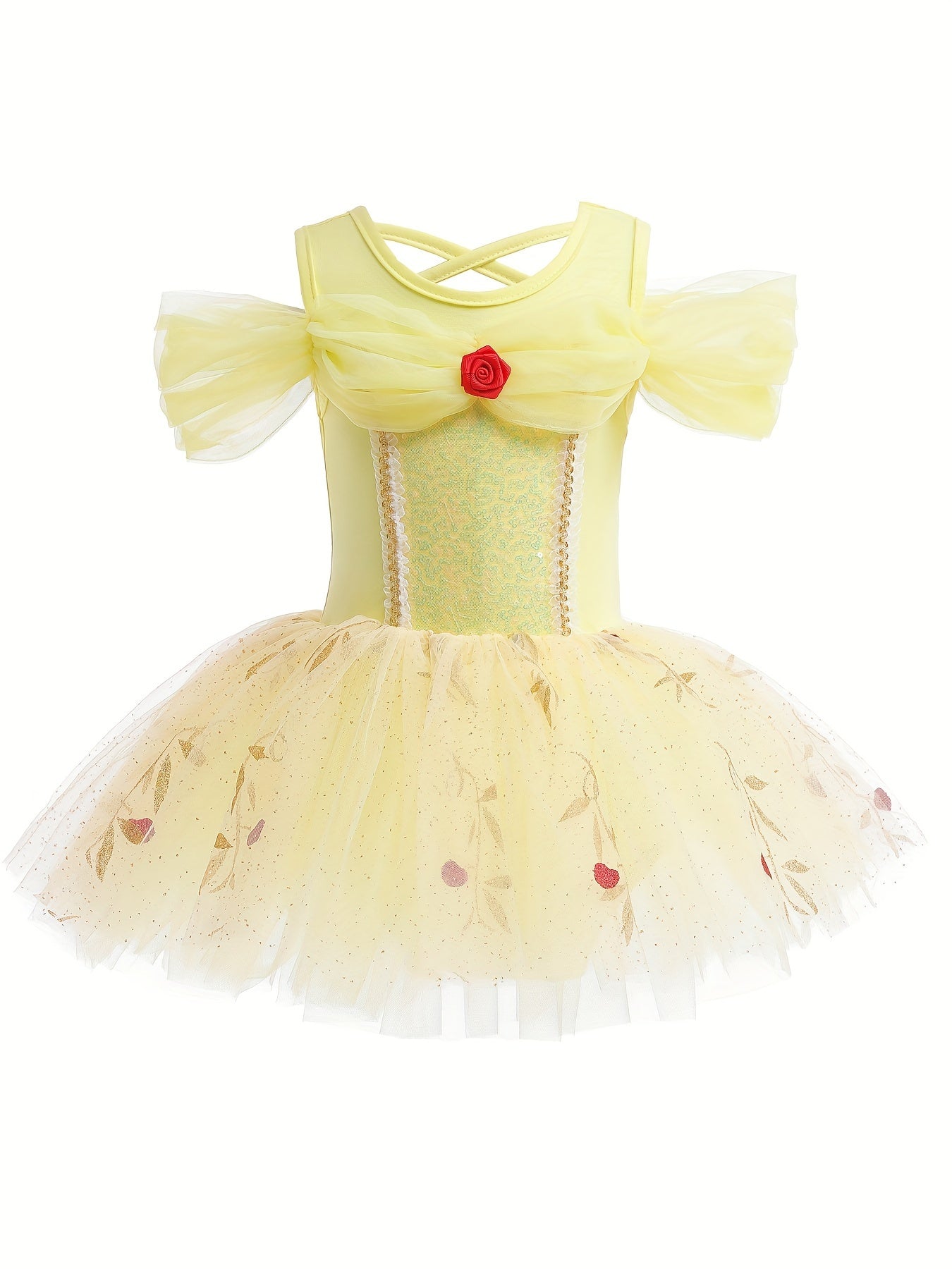 Cotton Cold Shoulder Ballet Leotard Tutu Dance Suit