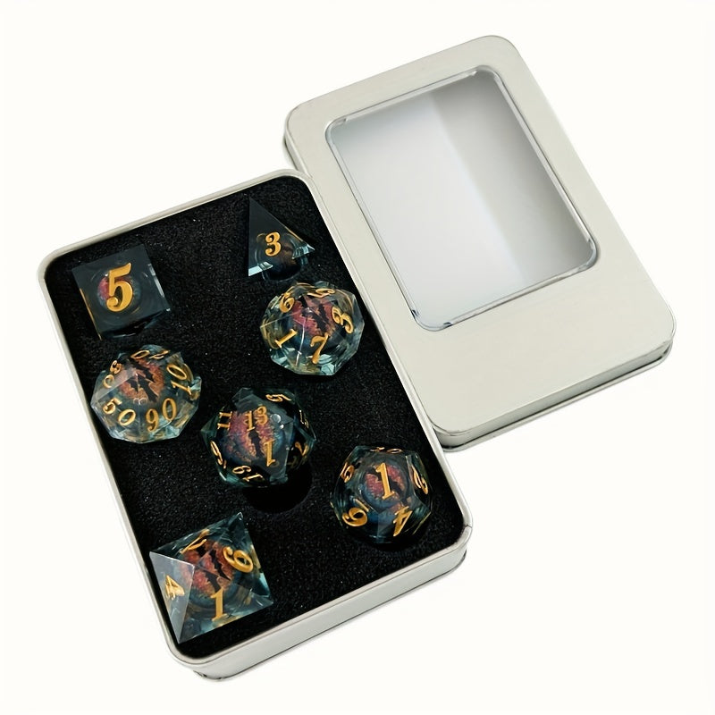 7pcs Dragon Eye Dice Set Table Game Fun Entertainment Dice
