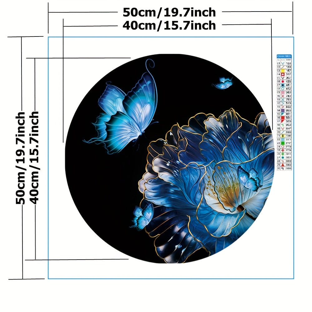Needlework DIY Cross Stitch Kit Flower Butterfly 11CT Printed Canvas Painting