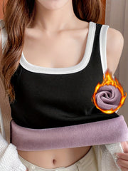 Colorblock Trim Thermal Top Sleeveless