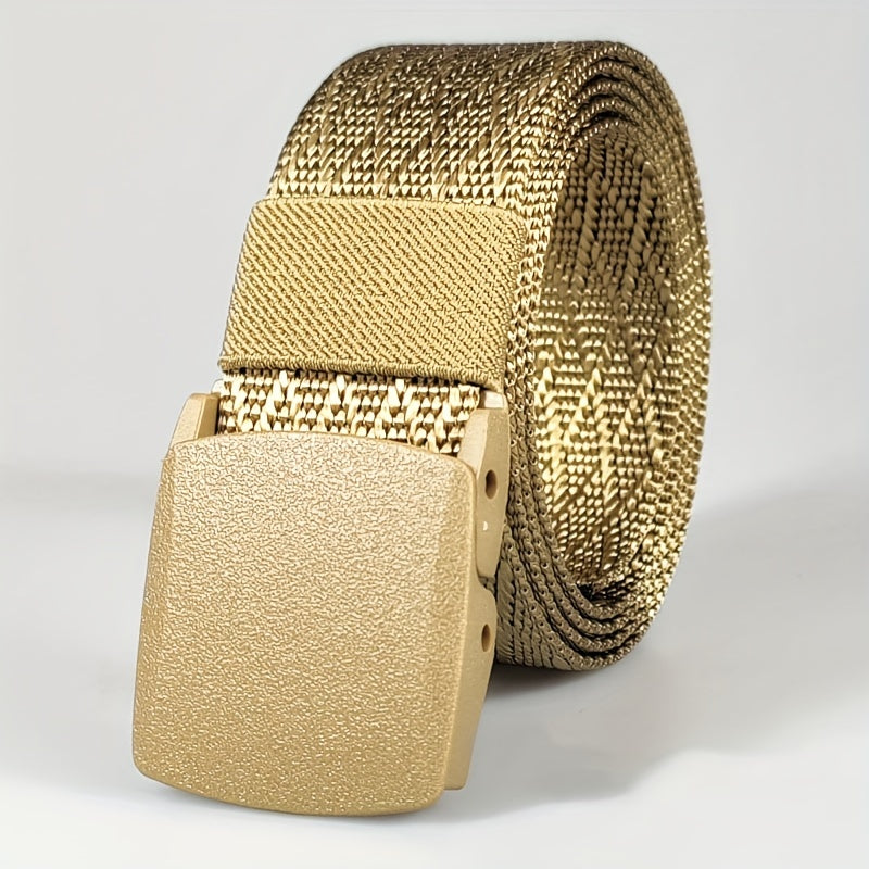 Quick Release Buckle Belt Mesh Pattern Casual Jeans Belt