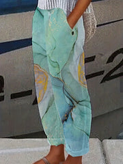 Graphic Print Casual Summer Pants Women's Clothing