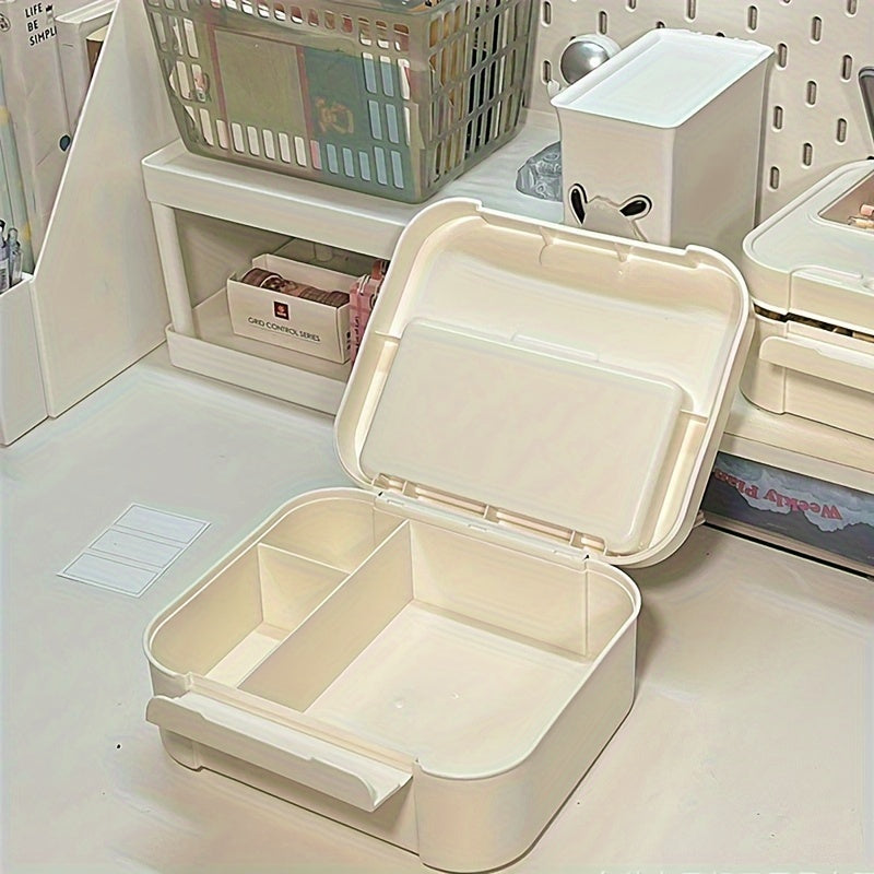 Covered Desk Storage Box Memo Stationery Holder