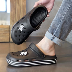 Men's Slip On Platform Clogs with Charms Outdoor Shoes