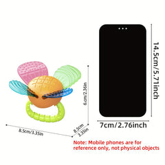 Silicone Flower Rattle Teether Grasping Toy Random Gift