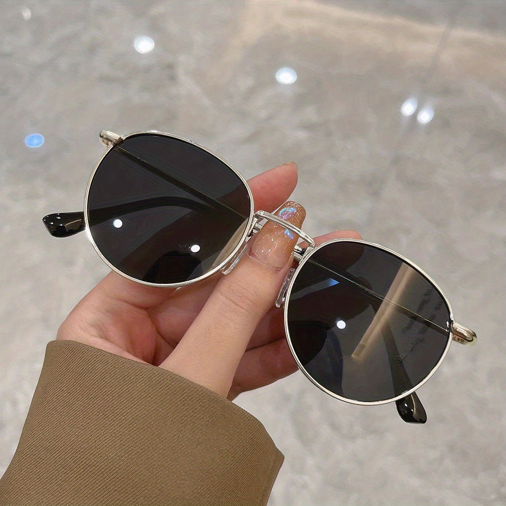 Retro Round Sunglasses UV400 Sun Shades Metal Glasses