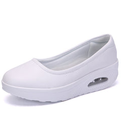 Women's Air Cushion Sole Nurse Shoes Non slip Slip On Casual Platform Shoes