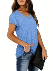 Stylish Women's Workout Tee Short Sleeve Activewear Top