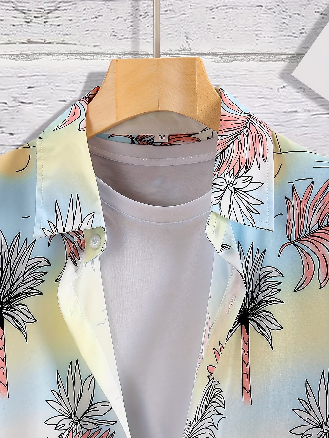 Colorful Beach Pattern Hawaiian Shirt for Summer Vacation