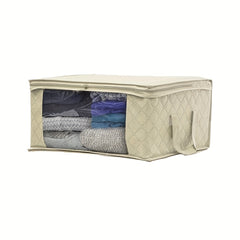 Quilt Storage Bag with Reinforced Handles Clear Window Organizer