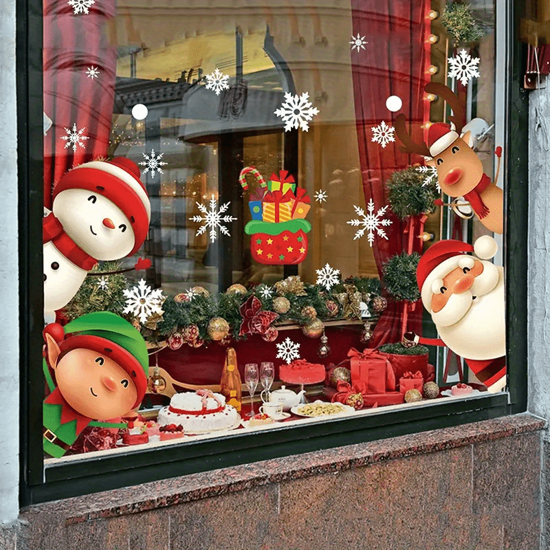 Christmas Snowflake Window Sticker Holiday Decals Decoration