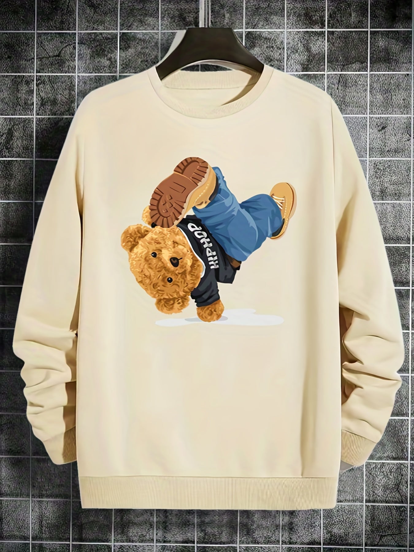 Dancing Bear Boys Crew Neck Sweatshirt Long Sleeve Top
