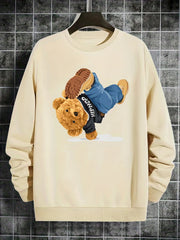 Dancing Bear Boys Crew Neck Sweatshirt Long Sleeve Top