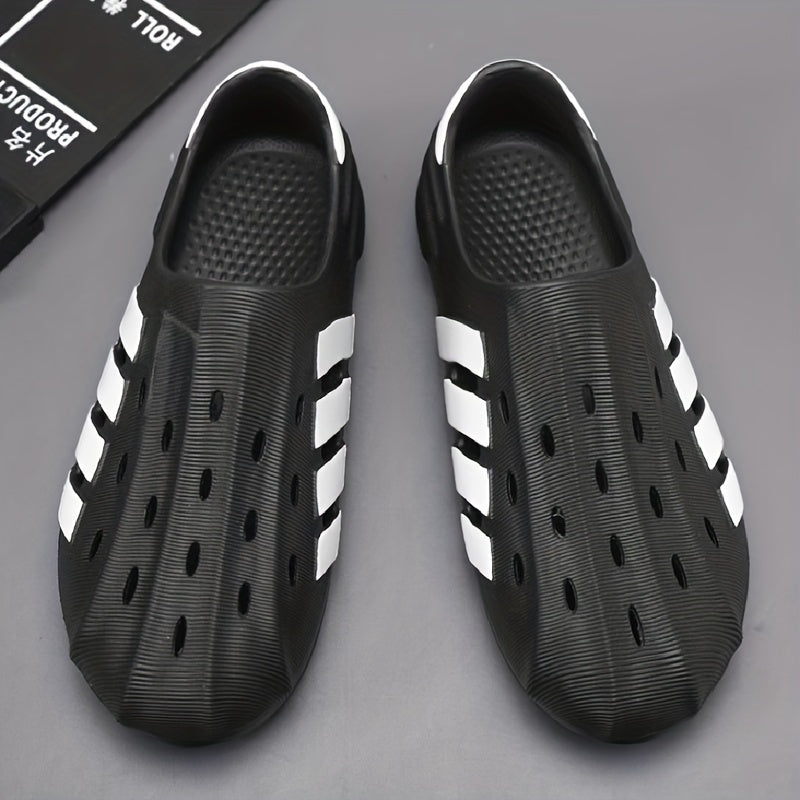 Men's Striped Foam Clogs Summer Beach Sandals