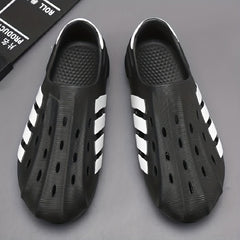 Men's Striped Foam Clogs Summer Beach Sandals
