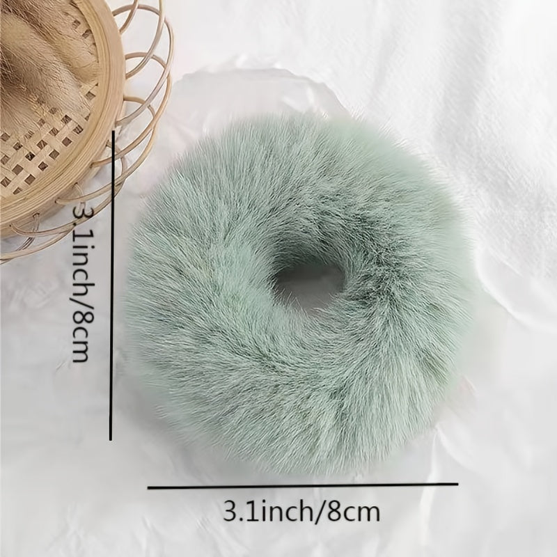 10pcs Colorful Plush Hair Rope Accessories