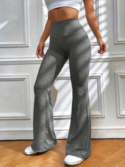 Elastic Flare Leg Pants Casual Loose Pants Women's Clothing