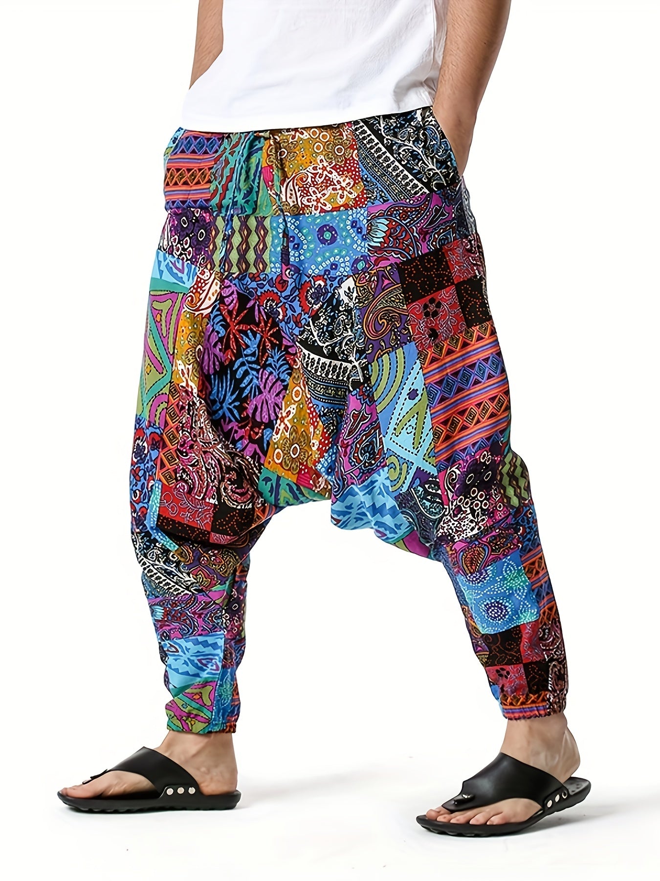 Men's Bohemian Harem Pants Beach Yoga Trousers