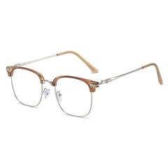 Women's Light Blocking Glasses Crystal Lens Rimless Computer Gaming Eyeglasses