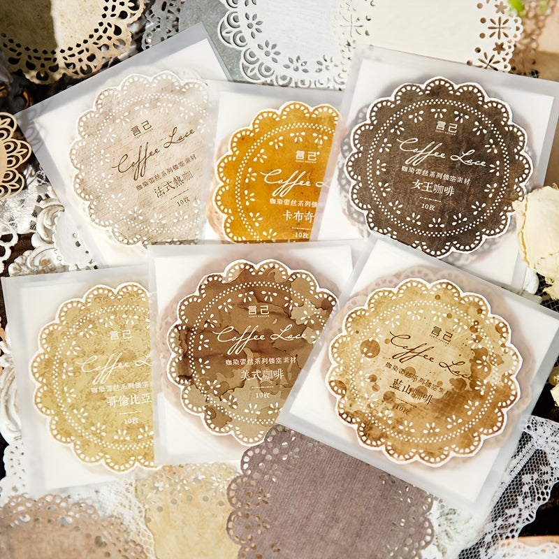 Vintage Lace Scrapbooking Supplies Flower Frame Paper DIY Junk Jou