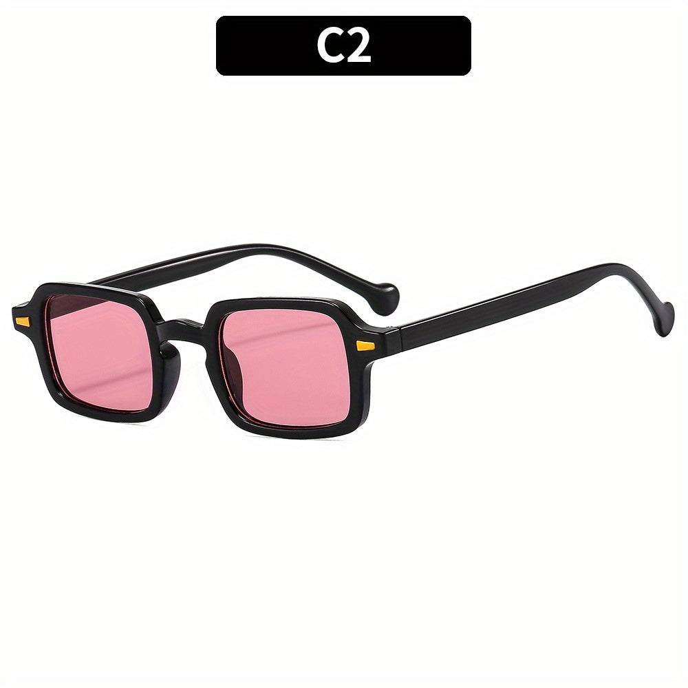 Men's Vintage Rectangle Sunglasses UV400 Eyewear