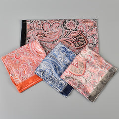 Flower Scarf Bandana Womens Silk Head Scarf Casual Floral Print Square