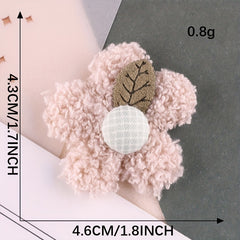 4pcs Small Plush Flower Hair Accessories for Girls
