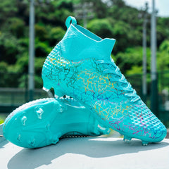 Boys' High Top Non Slip AG Football Cleats Soccer Shoes
