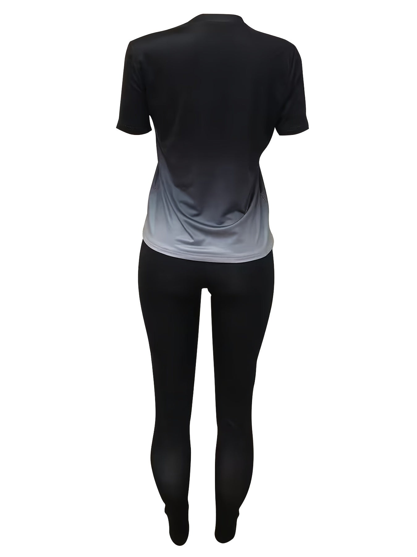 Blessed Print Tee & Slim Pants Workout Set